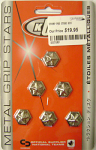 KUU 6 Star Metal Studs silver 