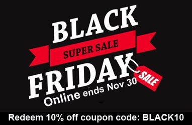 Black Friday sale use coupon code BLACK10