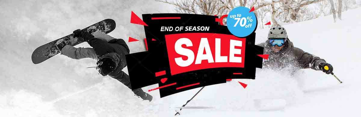 End of season snowboard sale