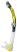 Cressi Alpha Dry Snorkel - Clear/Yellow