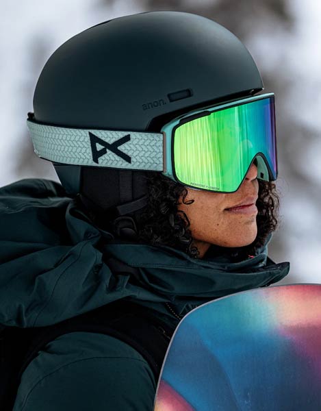 Anon M4S Powder Mint + MFI with Spare lense Snow Goggles.