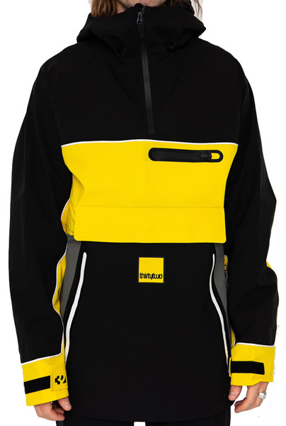 ThirtyTwo Light X Snow Anorak in black | Wilderness Sea N Ski