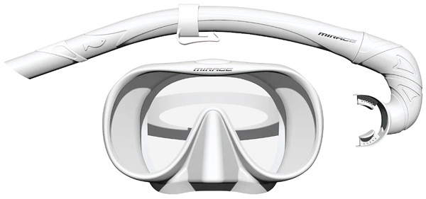 Mirage Sunset Mask & Snorkel White