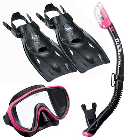 Tusa Sport Serene Mask & UF21 Fin Set Black