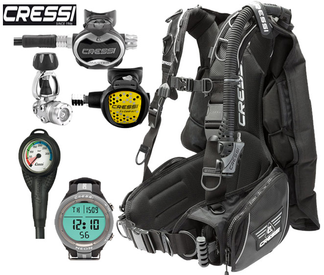 Cressi Commander BCD/T10 Master Cromo Package 