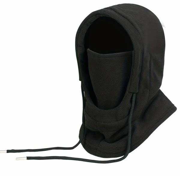 WSS Balaclava Hoodclava Fleece Black