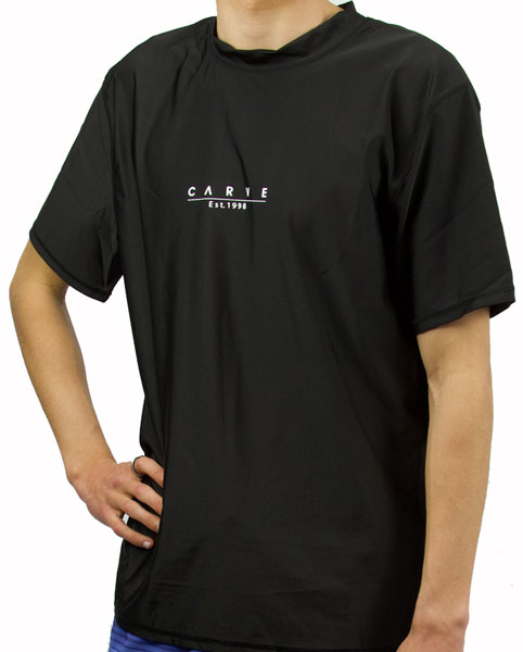 Carve Plus size S/S Rash Shirt Black