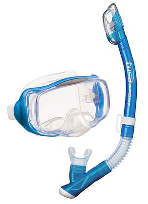 Tusa Imprex 3D Dry Mask & Snorkel Blue