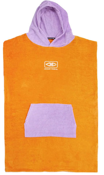O&E Hooded Poncho Towel Orange