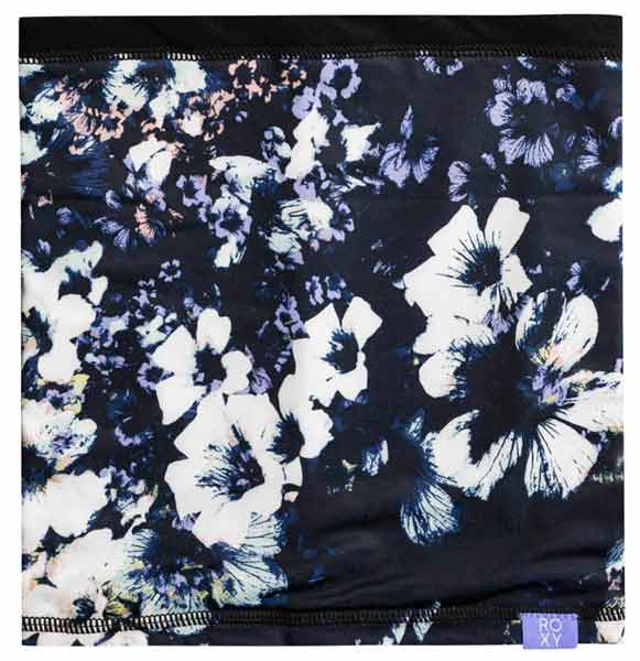 Roxy Lana Neckwarmer Black Flowers 