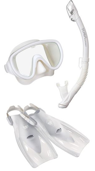 Tusa Sport Serene Mask & UF21 Fin Set White