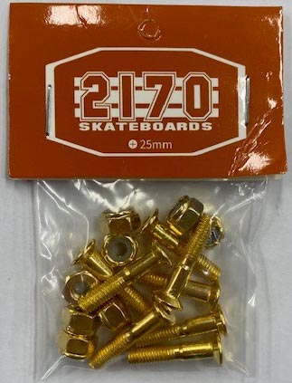 2170 Deck Bolts Mounting Hardware 1" Gold 