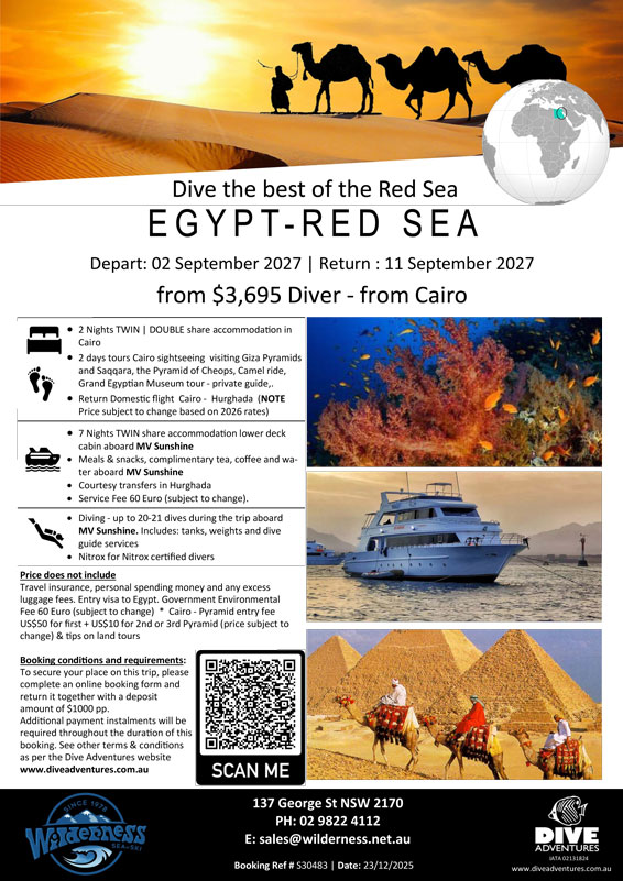 Egypt Red-Sea Dive Trip September 2027