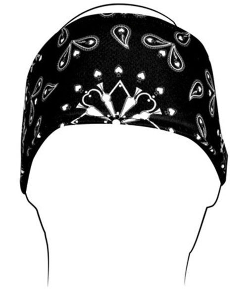 Zanheadgear Headband Black Paisley