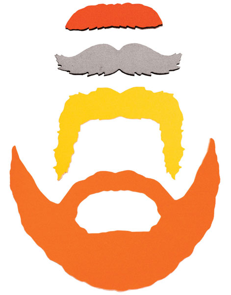 Zanheadgear Modi Face Mustache 4pk