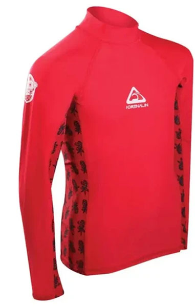 Adrenalin Junior L/S Rash Shirt Crimson