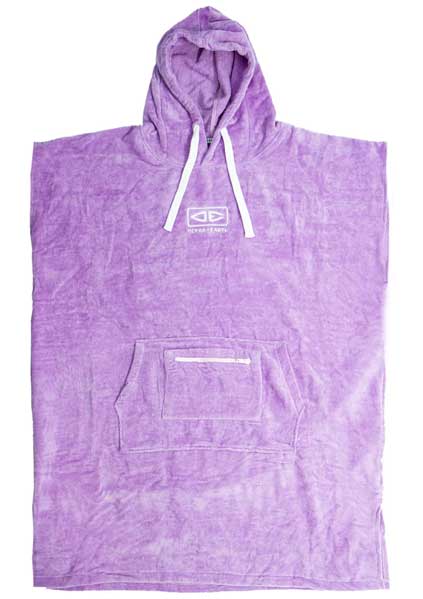 O&E Hooded Poncho Towel Violet